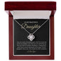 To My Beautiful Daughter - Love Knot Necklace