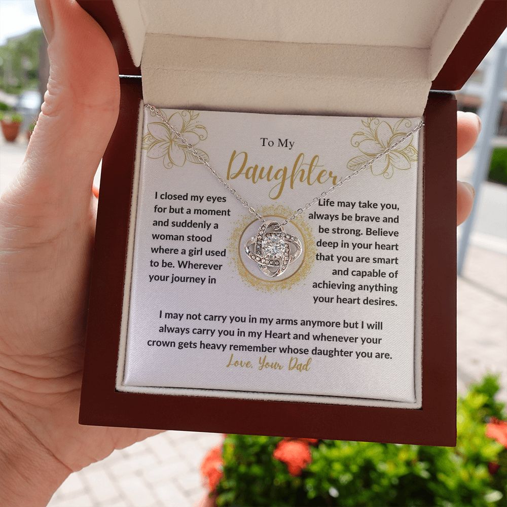Daughter - Remember - Love Knot Necklace