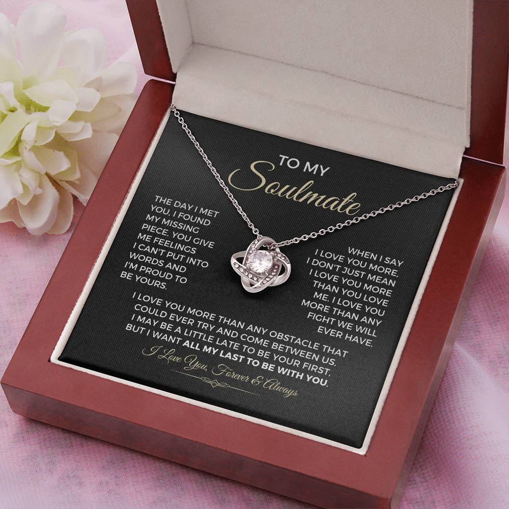 To My Soulmate - Love Knot Necklace