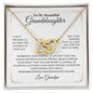 To My Beautiful Granddaughter - Interlocking Hearts Necklace