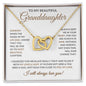 To My Beautiful Granddaughter - Interlocking Hearts Necklace