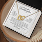 To My Beautiful Granddaughter - Interlocking Hearts Necklace