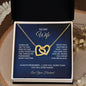 To My Wife - Interlocking Hearts Necklace