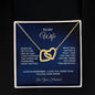 To My Wife - Interlocking Hearts Necklace