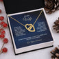 To My Wife - Interlocking Hearts Necklace