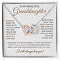 To My Beautiful Granddaughter - Interlocking Hearts Necklace