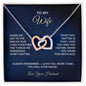 To My Wife - Interlocking Hearts Necklace