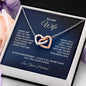 To My Wife - Interlocking Hearts Necklace