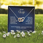 To My Wife - Interlocking Hearts Necklace
