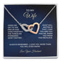 To My Wife - Interlocking Hearts Necklace