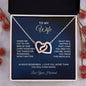 To My Wife - Interlocking Hearts Necklace
