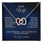 To My Wife - Interlocking Hearts Necklace