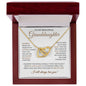 To My Beautiful Granddaughter - Interlocking Hearts Necklace