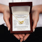 To My Beautiful Granddaughter - Interlocking Hearts Necklace