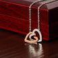 To My Wife - Interlocking Hearts Necklace