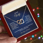 To My Wife - Interlocking Hearts Necklace