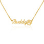 To My Beautiful Wife - So Blessed- Personalized Paw Print Name Necklace Gift - W006