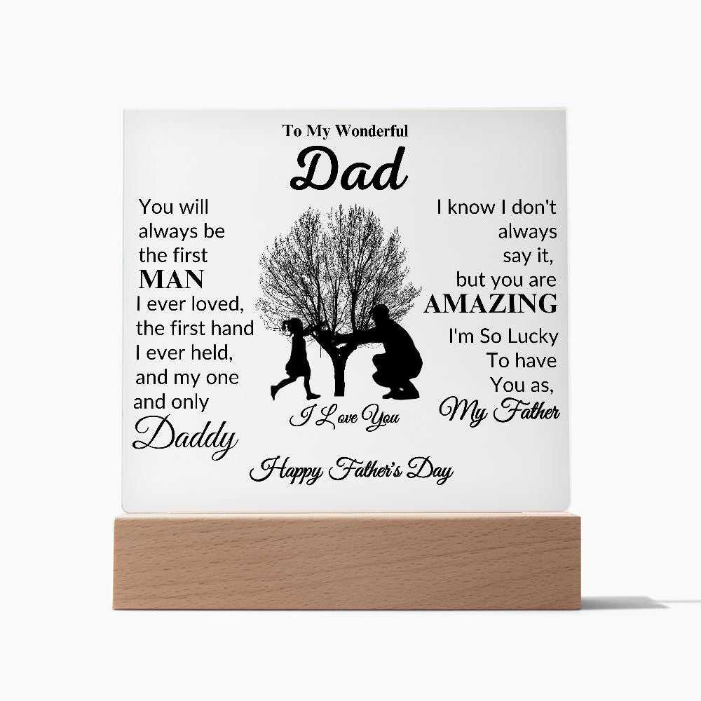 Dad - I Love You - Acrylic Square Plaque