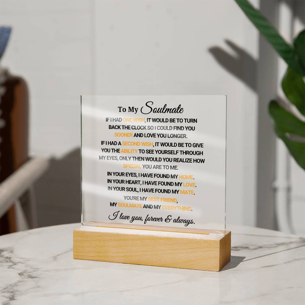 To My Soulmate - Acrylic Square
