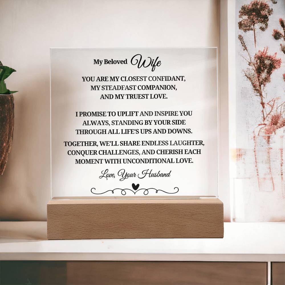 To My Beloved Wife - Acrylic Square