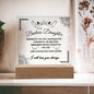 Badass Daughter - Straighten Your Crown - Acrylic Square Plaque