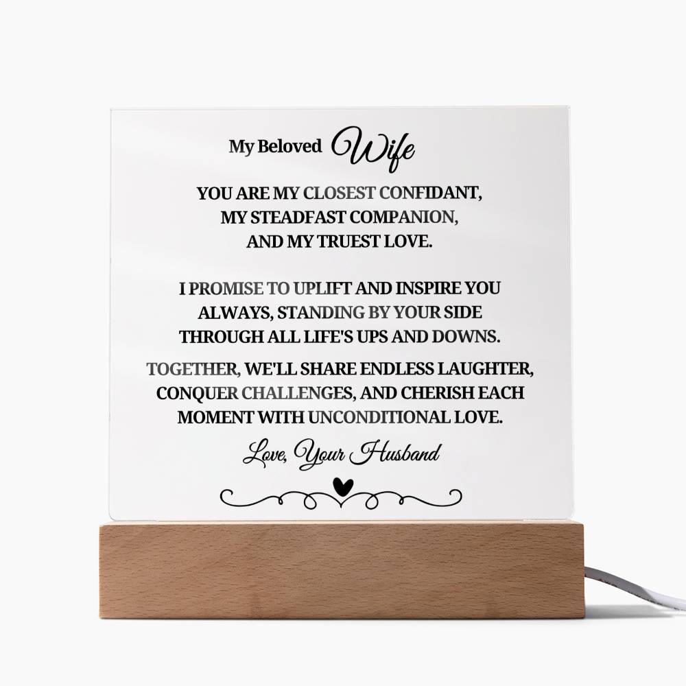 To My Beloved Wife - Acrylic Square