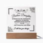 Badass Daughter - Straighten Your Crown - Acrylic Square Plaque