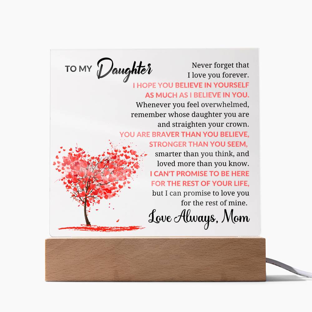 To My Daughter From Mom - Acrylic Square