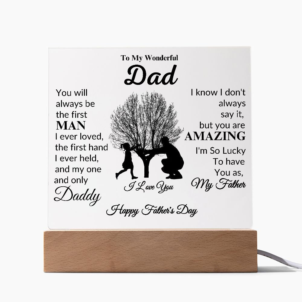 Dad - I Love You - Acrylic Square Plaque