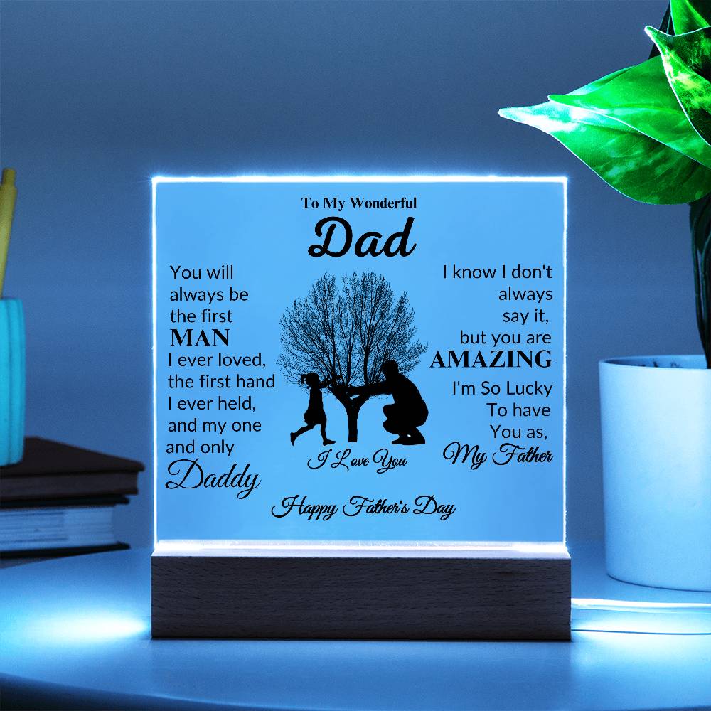 Dad - I Love You - Acrylic Square Plaque