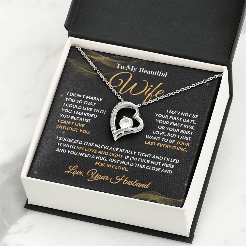 To My Beautiful Wife - Forever Love Necklace