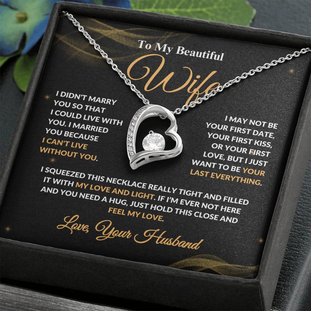 To My Beautiful Wife - Forever Love Necklace