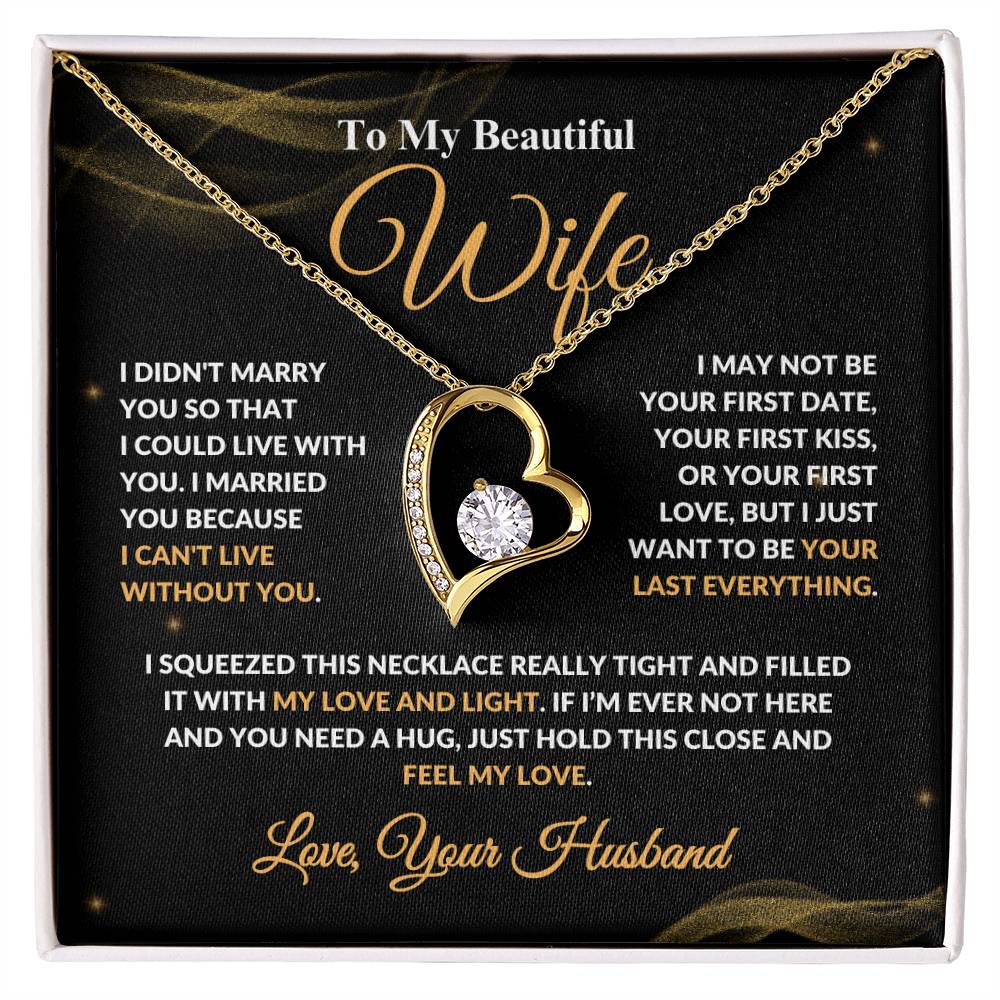 To My Beautiful Wife - Forever Love Necklace