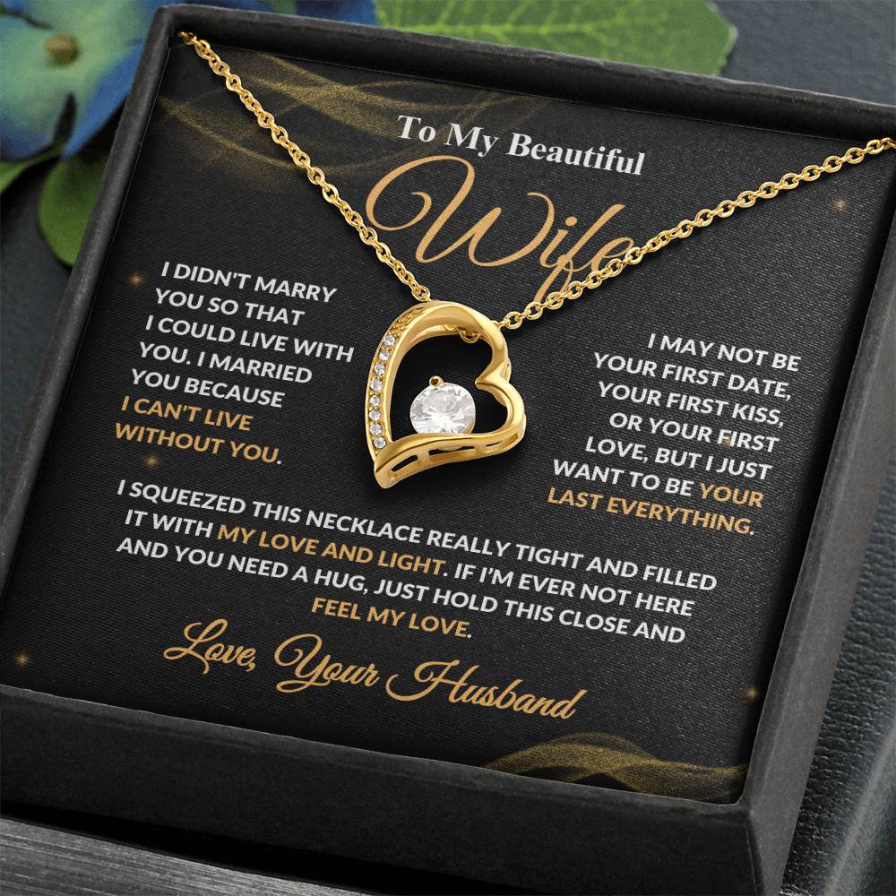 To My Beautiful Wife - Forever Love Necklace