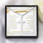 Father Of The Bride - Thank You - Artisan Cross Necklace