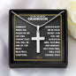 To My Dearest Grandson - Cross Necklace