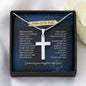 Father Of The Bride - Thank You - Artisan Cross Necklace