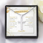 Father Of The Groom - Thank You - Artisan Cross Necklace