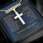 Father Of The Bride - Thank You - Artisan Cross Necklace