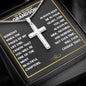 To My Dearest Grandson - Cross Necklace