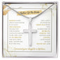 Father Of The Bride - Thank You - Artisan Cross Necklace