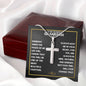 To My Dearest Grandson - Cross Necklace