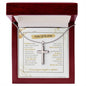 Father Of The Bride - Thank You - Artisan Cross Necklace