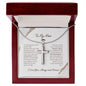 To My Man - My Missing Piece - Artisan Cross Necklace