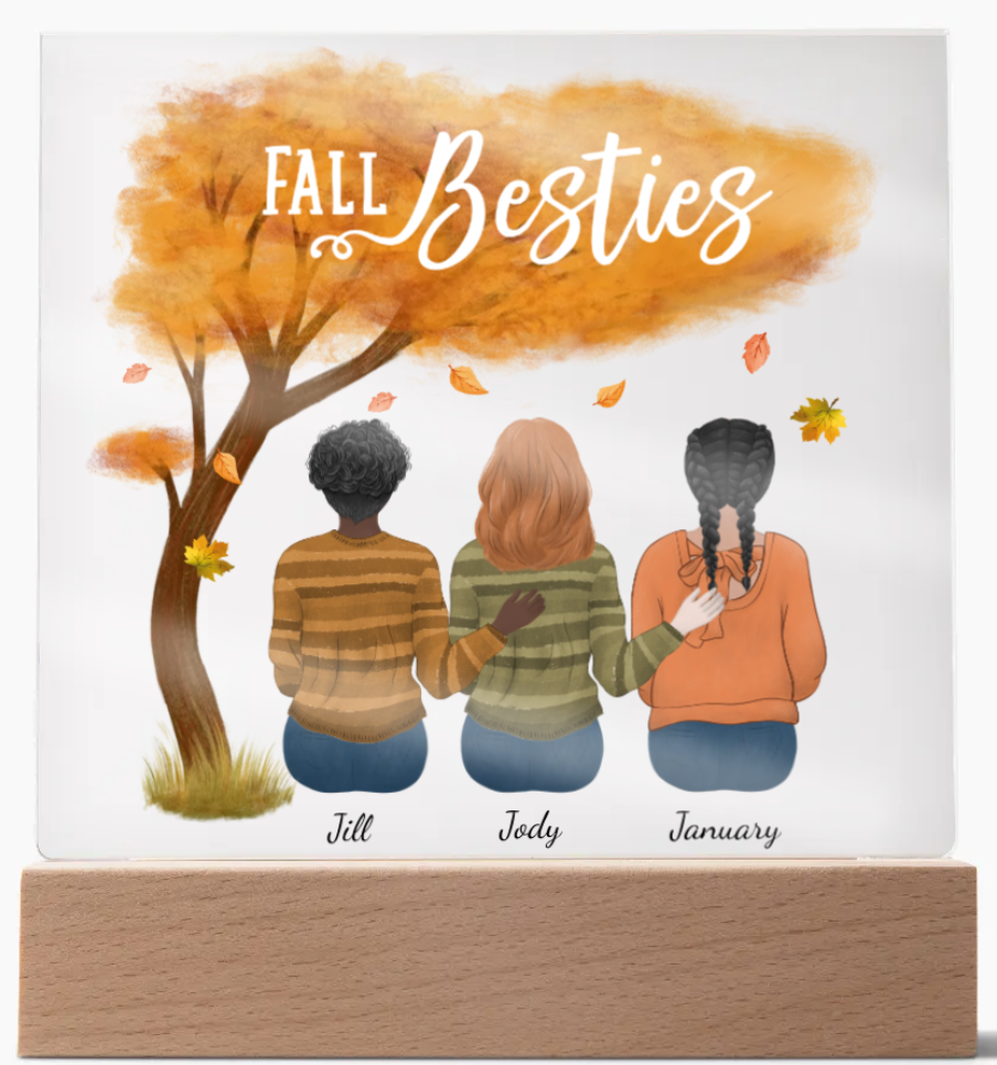 Personalize Acrylic Square Plaque- Friends