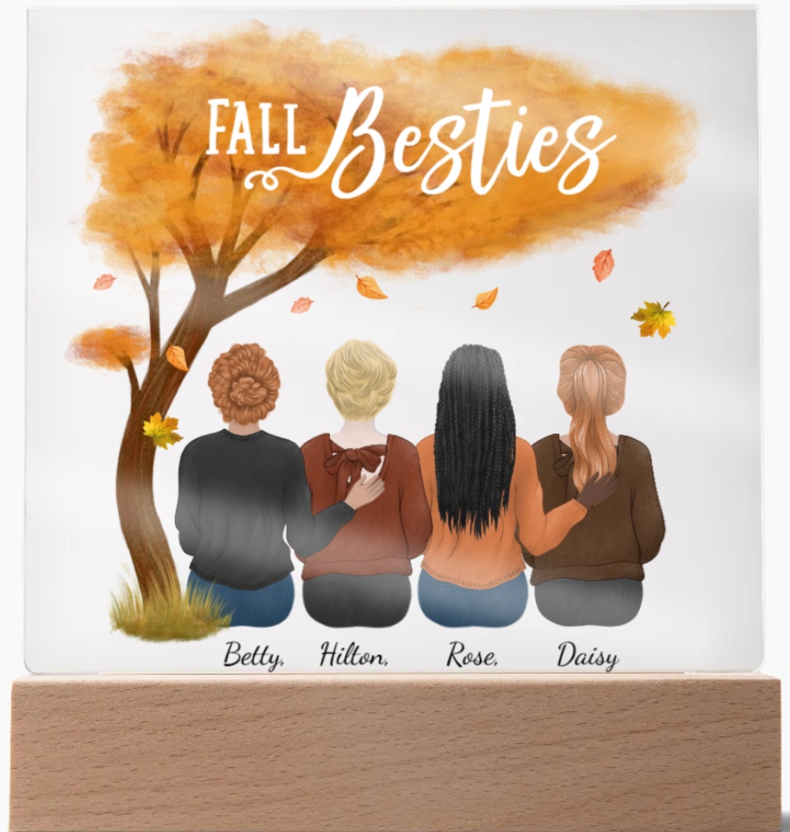 Personalize Acrylic Square Plaque- Friends