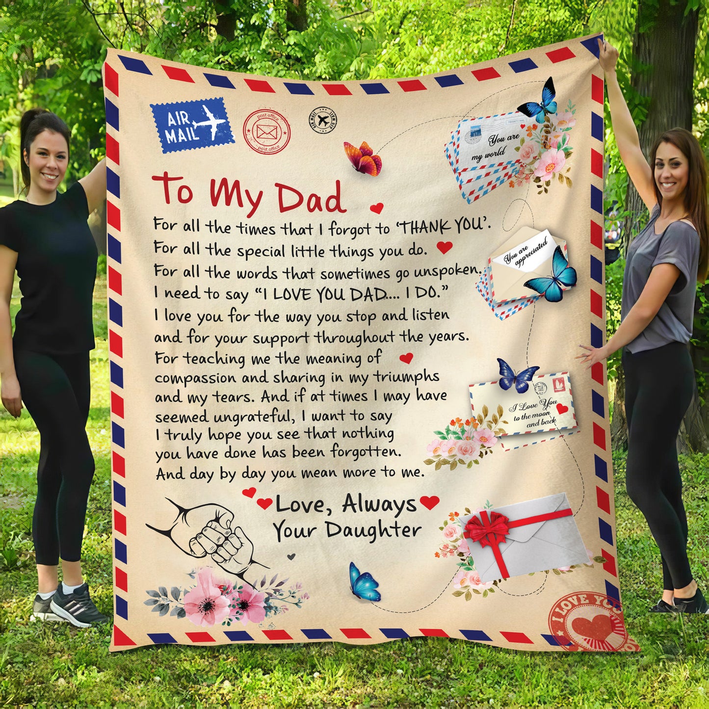 Dad - Giant Post Card Blanket