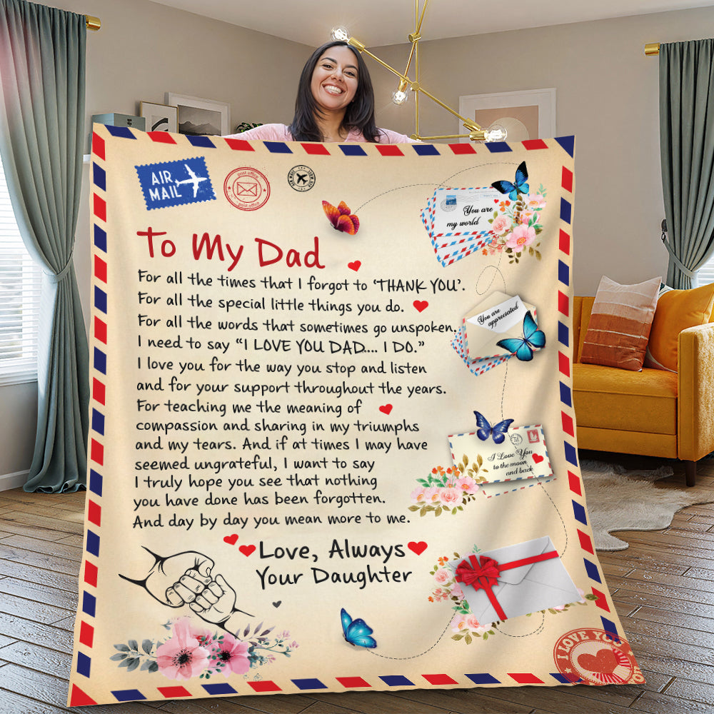 Dad - Giant Post Card Blanket