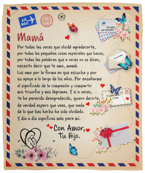 Manta Postal Gigante Mamá - tu Hijo