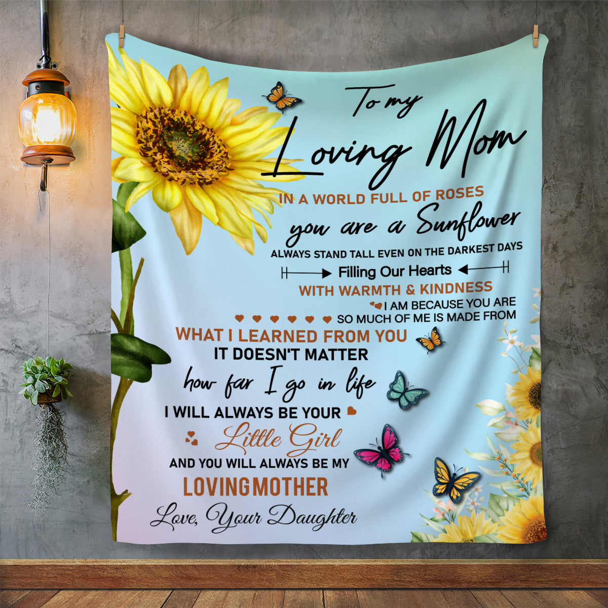 Mom - Sunflower Blanket - From Daughter